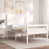 vidaXL Lit pour personne &acirc;g&eacute;e sans matelas blanc bois massif