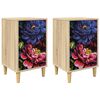 vidaXL Table de chevet KIEL 2 pc Ch&ecirc;ne Sonoma 36 x 33 x 60 cm