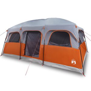 vidaXL Tente de cabine familiale 10 personnes gris imperm&eacute;able