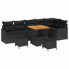 vidaXL Ensemble de canap&eacute; de jardin 9 pc Noir polyrotin