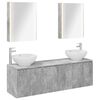 vidaXL Ensemble d'armoire de salle de bain 5 pcs Gris b&eacute;ton