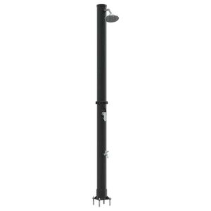 vidaXL Douche solaire extérieure Noir 217 cm PVC et aluminium