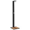 vidaXL Douche d'ext&eacute;rieur noir 50x55x224 cm r&eacute;sine tress&eacute;e bois acacia