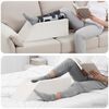 vidaXL Coussin pour les jambes Uni Blanc