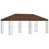 vidaXL Abri de jardin 6 x 3 m Marron Polyester et Acier 190 gsm