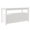 vidaXL Table basse Blanc 102x49x55 cm Bois massif de pin