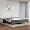 vidaXL Sommier à lattes de lit avec matelas Gris 200x200 cm Similicuir