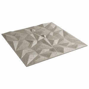vidaXL Panneaux muraux 12 pcs B&eacute;ton Am&eacute;thyste 50 x 50 cm Mousse XPS