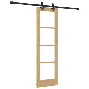 vidaXL Porte coulissante ORKDAL 61 x 198,5 cm Naturel et noir