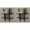 vidaXL &Eacute;tag&egrave;res murales 2 pcs Noir