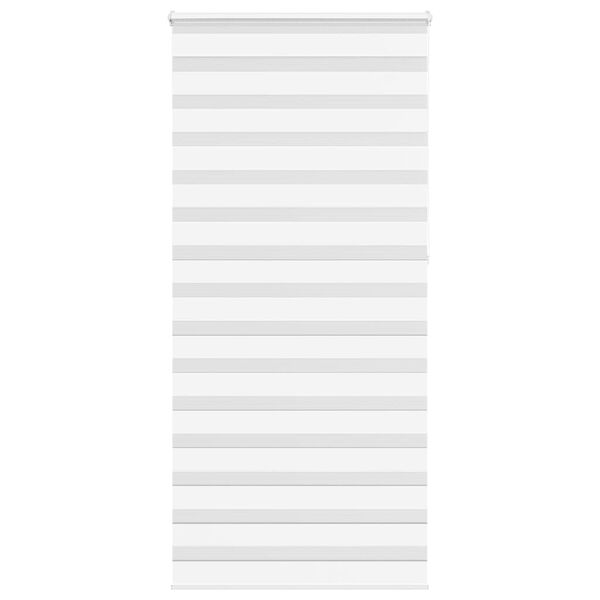 vidaXL Store z&egrave;bre blanc 105x230 cm largeur du tissu 100,9cm polyester