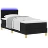 vidaXL Lit &agrave; ressort LED avec matelas avec LED Noir 80 x 200 cm tissu