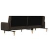 vidaXL Canap&eacute;-lit &agrave; 2 places avec repose-pied Marron fonc&eacute; Tissu