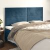 vidaXL T&ecirc;te de lit Bleu fonc&eacute; 180 x 5 x 118/128 cm Velours