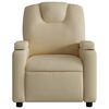 vidaXL Fauteuil inclinable Cr&egrave;me Tissu