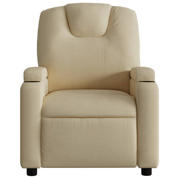 vidaXL Fauteuil inclinable Cr&egrave;me Tissu
