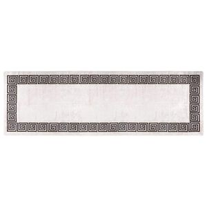 vidaXL Tapis lavable antidérapant 80x300 cm Beige clair