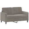 vidaXL Canap&eacute; &agrave; 2 places Gris clair 120 cm Velours