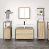 vidaXL Ensemble de mobilier de salle de bain 3 pcs Ch&ecirc;ne Sonoma