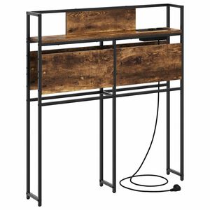 vidaXL T&ecirc;te de lit de rangement Ch&ecirc;ne fum&eacute; Bois d'ing&eacute;nierie