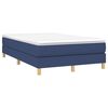 vidaXL Sommier &agrave; lattes de lit avec matelas Bleu 120x200 cm Tissu
