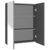vidaXL Armoire &agrave; miroir de salle de bain 60x15x75 cm MDF Anthracite