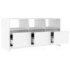 vidaXL Meuble TV Blanc 102x37,5x52,5 cm Bois d'ing&eacute;nierie