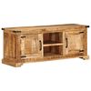 vidaXL Meuble TV 110x35x45 cm bois massif de manguier brut