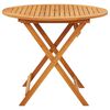 vidaXL Table de jardin pliable &Oslash;90x75 cm Bois d'eucalyptus solide