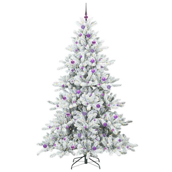 vidaXL Sapin de No&euml;l Artificiel &agrave; Branches Articul&eacute;es Blanc 240 cm