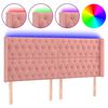 vidaXL T&ecirc;te de lit &agrave; LED Rose 203x16x118/128 cm Velours