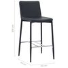 vidaXL Ensemble de bar 3 pcs Similicuir Noir