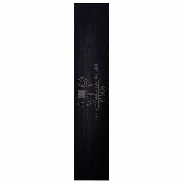 vidaXL Tapis de Cuisine Noir 300 x 60 cm Velours