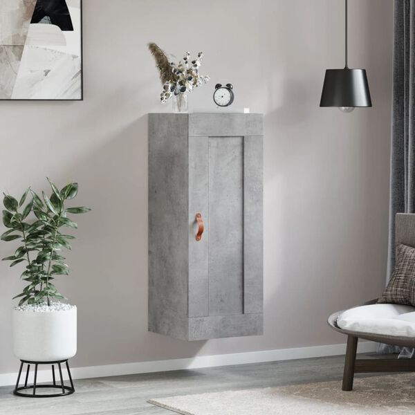 vidaXL Armoire murale gris b&eacute;ton 34,5x34x90 cm bois d'ing&eacute;nierie