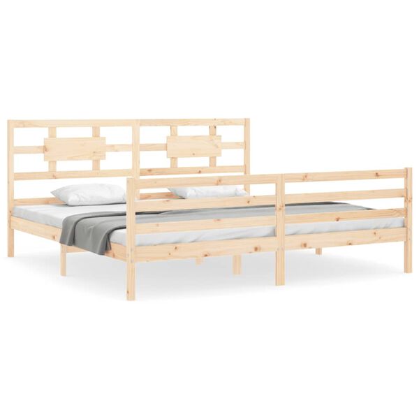 vidaXL Cadre de lit sans matelas 200x200 cm bois massif