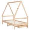 vidaXL Cadre de lit pour enfant et tiroirs 80x160cm bois de pin massif