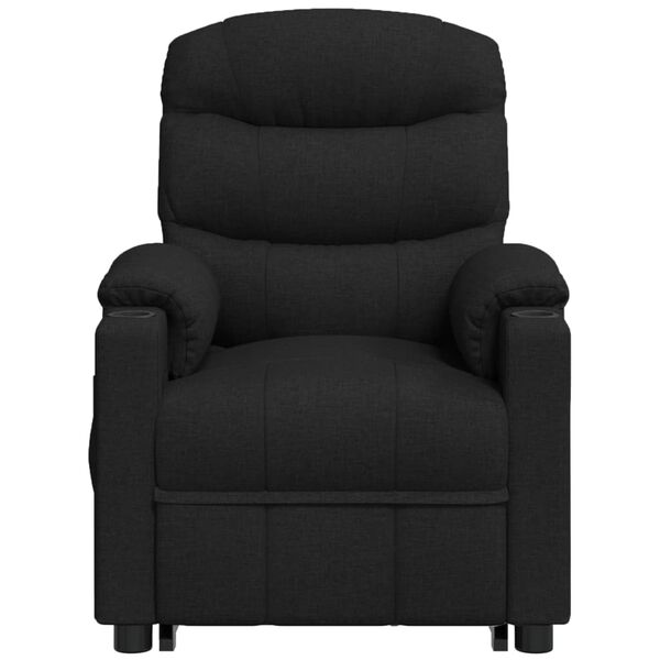 vidaXL Fauteuil de massage Noir Tissu