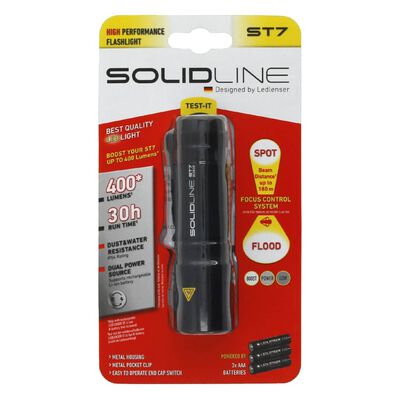 SOLIDLINE Lampe de poche ST7 avec clip 400 lm