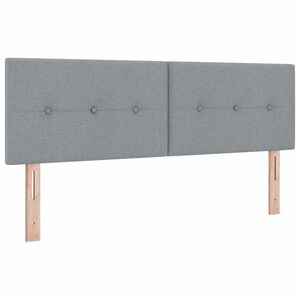 vidaXL T&ecirc;te de lit avec t&ecirc;te de lit Gris clair 160 cm Cuir synth&eacute;tique