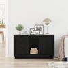 vidaXL Buffet Ch&ecirc;ne noir 102 x 35 x 60 cm Bois d'ing&eacute;nierie