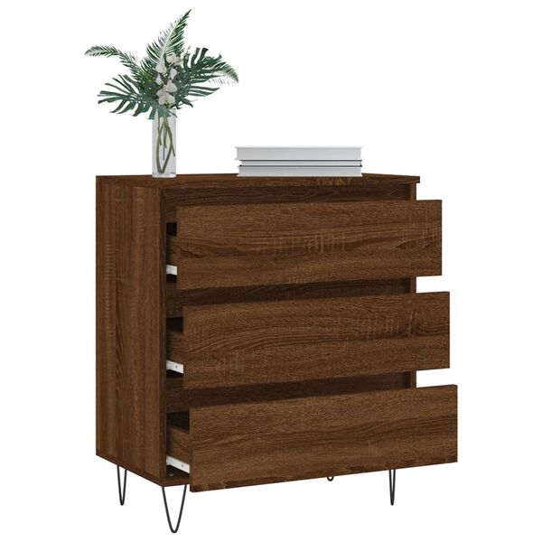 vidaXL Buffet Chêne marron 60x35x70 cm Bois d'ingénierie