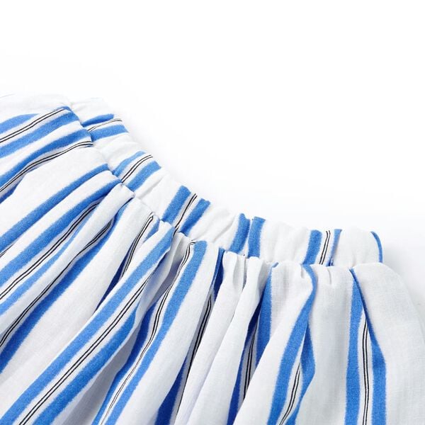 Jupe pour enfants bleu cobalt et blanc 104