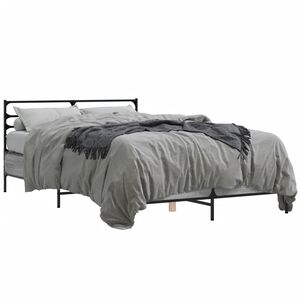 vidaXL Cadre de lit sans matelas sonoma gris 120x190 cm
