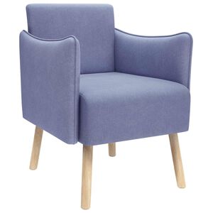 vidaXL Chaise d'appoint Bleu denim Tissu
