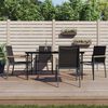 vidaXL Ensemble à manger de jardin 5 pcs noir textilène et acier