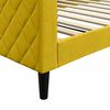 vidaXL Lit de repos sans matelas jaune 100x200 cm velours