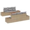 vidaXL Ensemble de canapé de jardin 7 pcs Beige et Gris clair