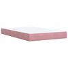 vidaXL Sommier &agrave; lattes de lit avec matelas Rose 120x200 cm Velours