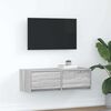 vidaXL Meuble TV sonoma gris 80x31x25,5 cm bois d'ing&eacute;nierie