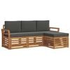 vidaXL Ensemble de canap&eacute;s d'ext&eacute;rieur 4 pc Naturel et Anthracite